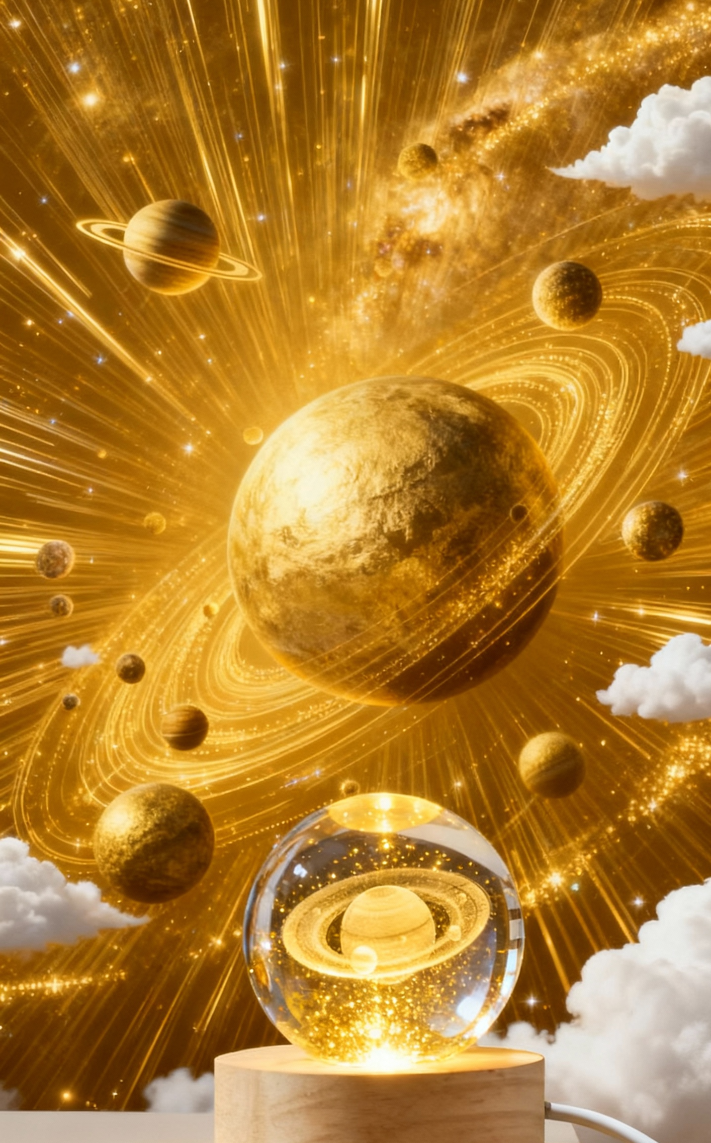 Galaxy Crystal Ball Lamp