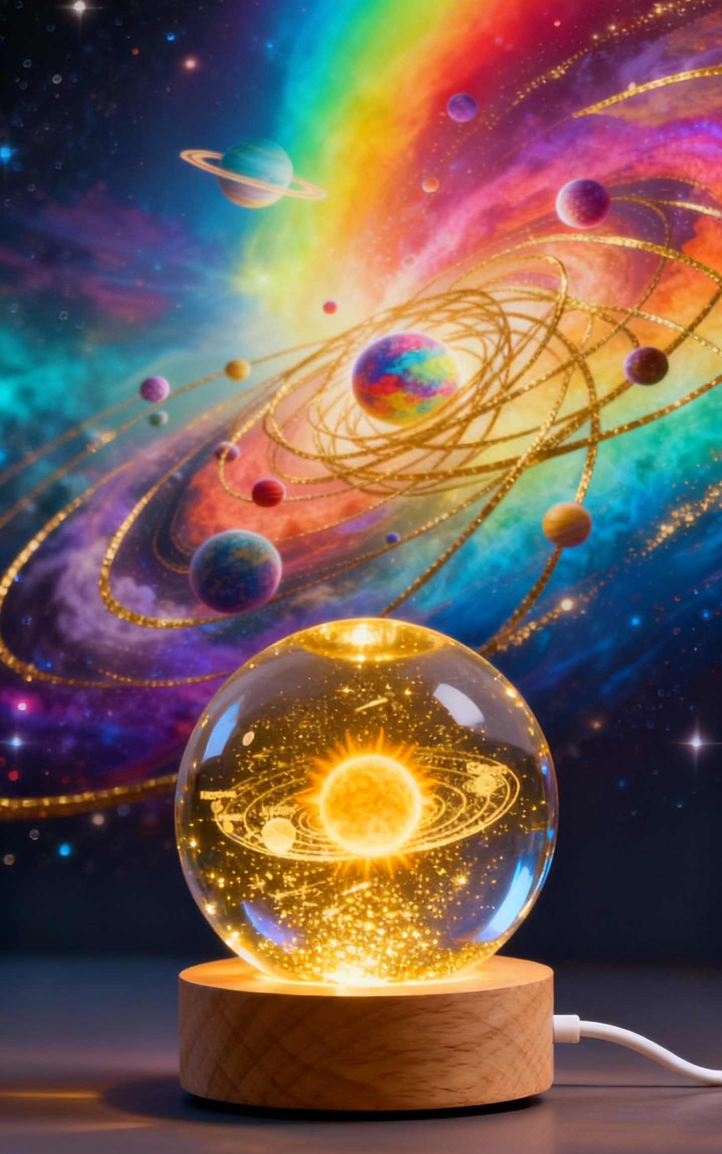 Galaxy Crystal Ball Lamp