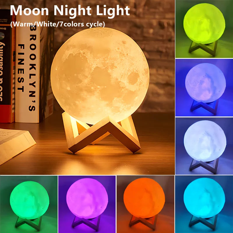 Galaxy Moon Lamp